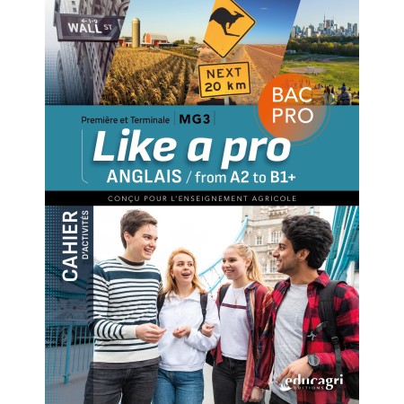 Anglais « Like a Pro » - Cahier d'activités 1re et Tle Bac pro - MG3
