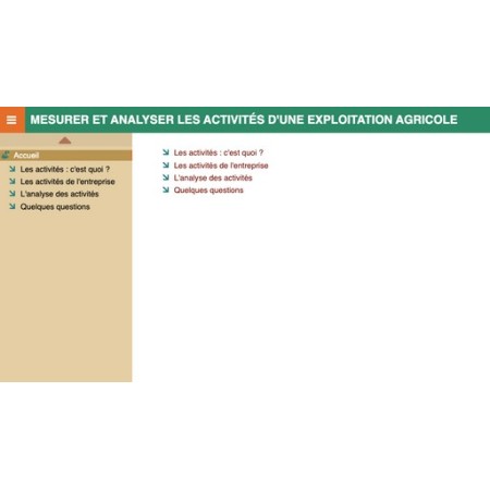 Mesurer et analyser les activités d'une exploitation agricole
