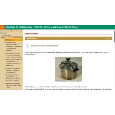 L'autoclave chauffé à la vapeur d'eau