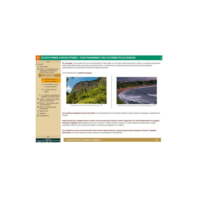 Ecosystèmes-agrosystèmes : Fonctionnement des systèmes écologiques