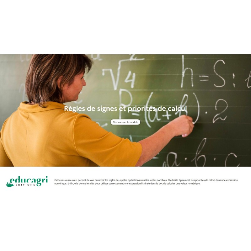 Règles de signes et priorité de calcul